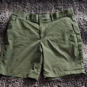 Banana Republic Green Flat Front Shorts